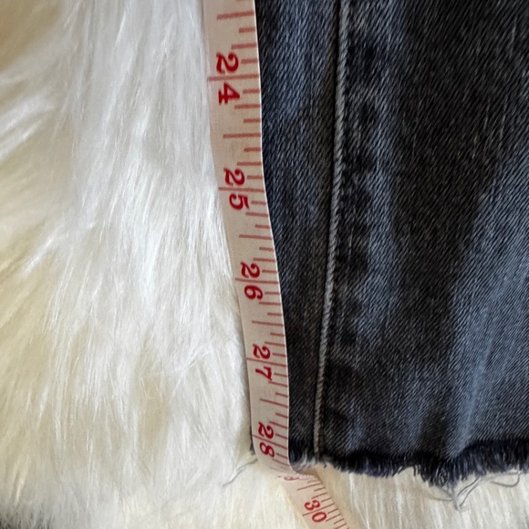 MOTHER The Rascal Ankle Fray Jeans Size 26 Raw Hem Stitching in the Dark Gray - Picture 12 of 12